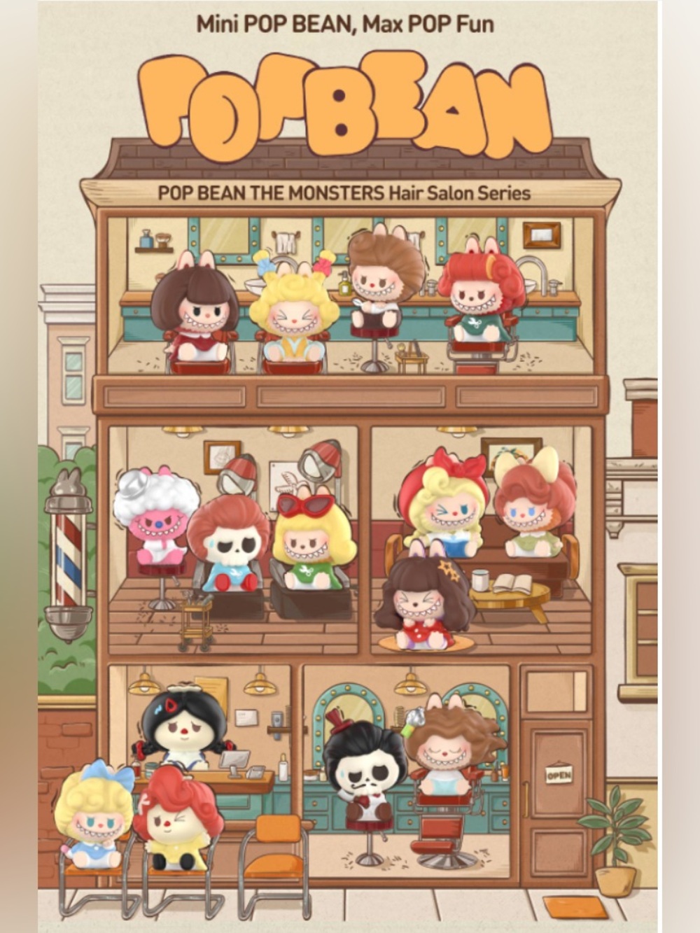 Choose your figure!
Pop Mart Pop Bean The Monsters Hair Salon Mini Figures